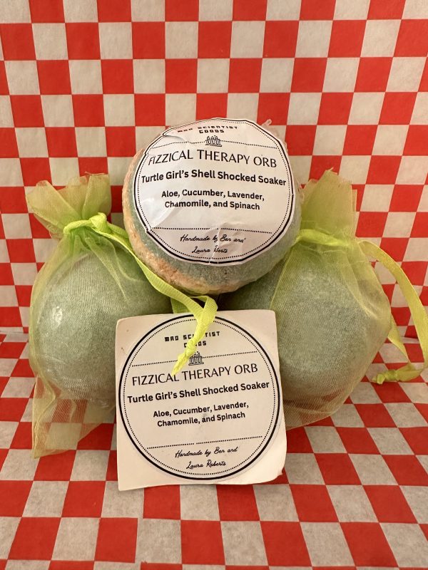 Fizzical Therapy Orb: Turtle Girl's Shell Shocked Soaker (small)