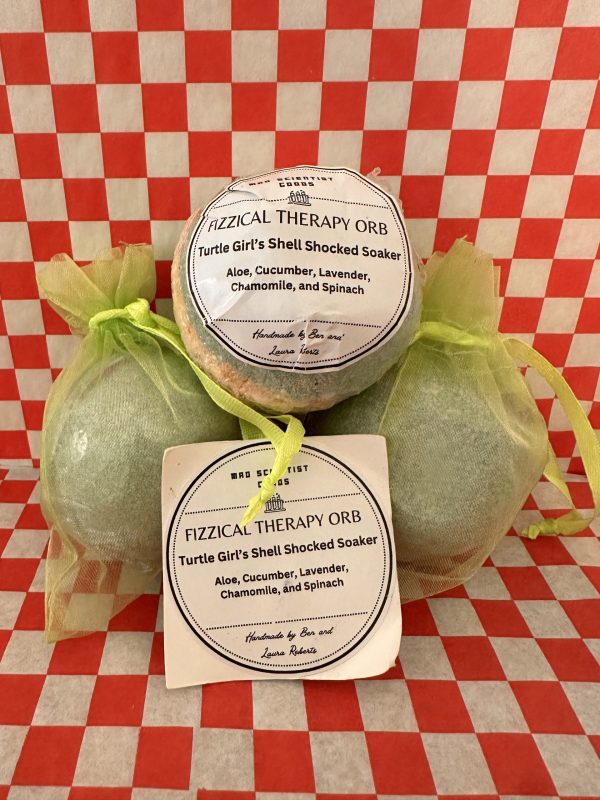 Fizzical Therapy Orb: Turtle Girl's Shell Shocked Soaker (small)